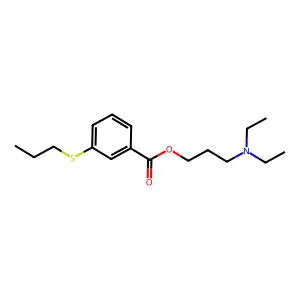 BENZOIC ACID, m-(PROPYLTHIO)-, 3-(DIETHYLAMINO)PROPYL ESTER structure