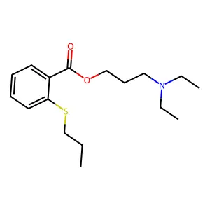 BENZOIC ACID, o-(PROPYLTHIO)-, 3-(DIETHYLAMINO)PROPYL ESTER structure