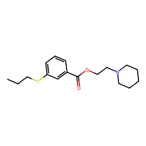 BENZOIC ACID, m-(PROPYLTHIO)-, 2-PIPERIDINOETHYL ESTER structure