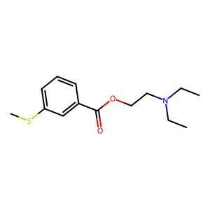 m-(Methylthio)benzoic acid 2-(diethylamino)ethyl ester structure