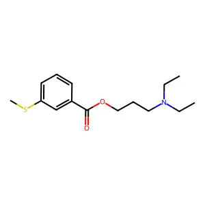 BENZOIC ACID, m-(METHYLTHIO)-, 3-(DIETHYLAMINO)PROPYL ESTER structure
