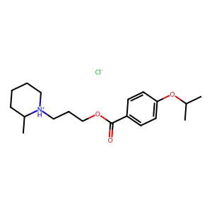 p-Isopropoxybenzoic acid 3-(2-methylpiperidino)propyl ester hydrochloride structure