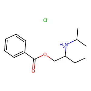 BENZOIC ACID, 2-(ISOPROPYLAMINO)BUTYL ESTER, HYDROCHLORIDE structure