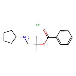 (2-benzoyloxy-2-methylpropyl)-cyclopentylazanium chloride structure