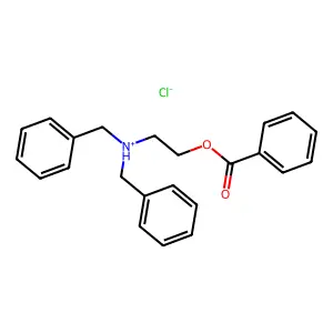 BENZOIC ACID, 2-(DIBENZYLAMINO)ETHYL ESTER, HYDROCHLORIDE structure