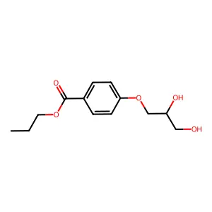 propyl 4-(2,3-dihydroxypropoxy)benzoate structure