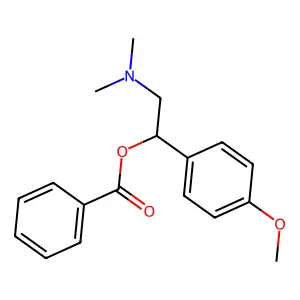 [2-(dimethylamino)-1-(4-methoxyphenyl)ethyl] benzoate structure