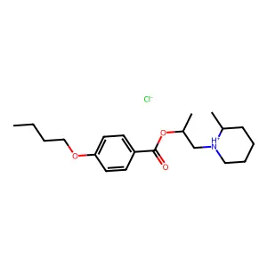 Benzoic acid, p-butoxy-, 1-methyl-2-(2-methylpiperidino)ethyl ester, hydrochloride structure