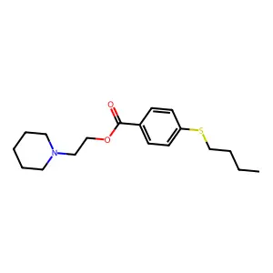 beta-Piperidinoethyl m-butylthiobenzoate structure