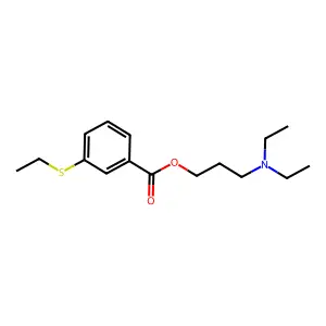 BENZOIC ACID, m-(ETHYLTHIO)-, 3-(DIETHYLAMINO)PROPYL ESTER structure