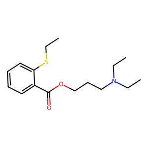 BENZOIC ACID, o-(ETHYLTHIO)-, 3-(DIETHYLAMINO)PROPYL ESTER structure