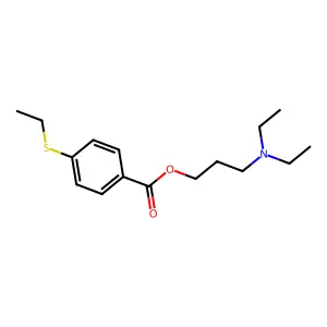 BENZOIC ACID, p-(ETHYLTHIO)-, 3-(DIETHYLAMINO)PROPYL ESTER structure