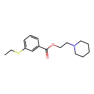 beta-Piperidinoethyl m-ethylthiobenzoate structure
