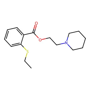 beta-Piperidinoethyl o-ethylthiobenzoate structure