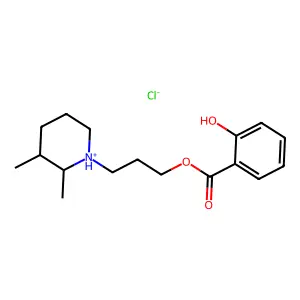 3-(2,3-dimethylpiperidin-1-ium-1-yl)propyl 2-hydroxybenzoate chloride structure