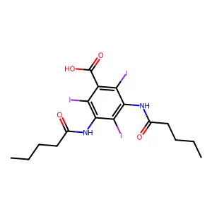 BENZOIC ACID, 3,5-DIVALERAMIDO-2,4,6-TRIIODO- structure