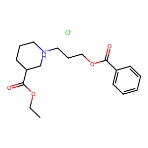 gamma-3-Carbethoxypiperidinopropylbenzoate hydrochloride structure