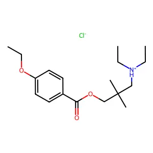 [3-(4-ethoxybenzoyl)oxy-2,2-dimethylpropyl]-diethylazanium chloride structure