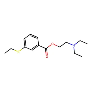 BENZOIC ACID, m-(ETHYLTHIO)-, 2-(DIETHYLAMINO)ETHYL ESTER structure