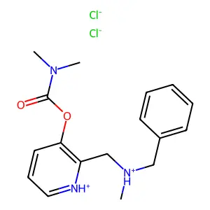 benzyl-[[3-(dimethylcarbamoyloxy)pyridin-1-ium-2-yl]methyl]-methylazanium dichloride structure
