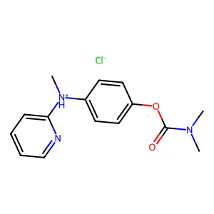 Carbamic acid, dimethyl-, p-(N-methyl-N-(2-pyridyl)amino)phenyl ester, hydrochloride structure