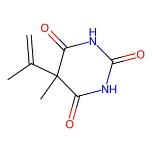5-methyl-5-prop-1-en-2-yl-1,3-diazinane-2,4,6-trione structure