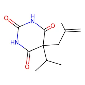 5-(2-methylprop-2-enyl)-5-propan-2-yl-1,3-diazinane-2,4,6-trione structure