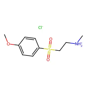 2-(4-methoxyphenyl)sulfonylethyl-methylazanium chloride structure
