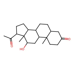 12alpha-Hydroxy-5beta-pregnane-3,20-dione structure
