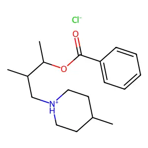 [3-methyl-4-(4-methylpiperidin-1-ium-1-yl)butan-2-yl] benzoate chloride structure