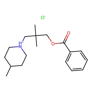 [2,2-dimethyl-3-(4-methylpiperidin-1-ium-1-yl)propyl] benzoate chloride structure