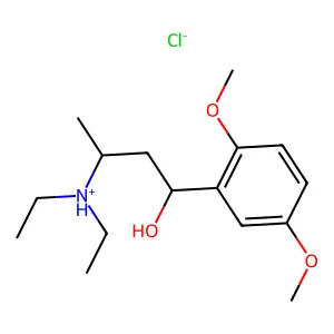 [4-(2,5-dimethoxyphenyl)-4-hydroxybutan-2-yl]-diethylazanium chloride structure