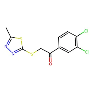 1-(3,4-dichlorophenyl)-2-[(5-methyl-1,3,4-thiadiazol-2-yl)sulfanyl]ethanone structure