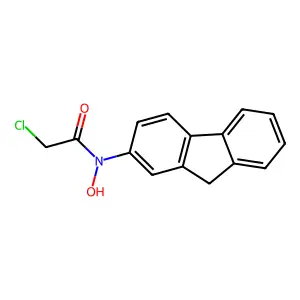 ACETOHYDROXAMIC ACID, 2-CHLORO-N-(2-FLUORENYL)- structure