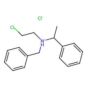 benzyl-(2-chloroethyl)-(1-phenylethyl)azanium chloride structure