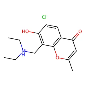 Chromone, 8-(diethylaminomethyl)-7-hydroxy-2-methyl-, hydrochloride structure