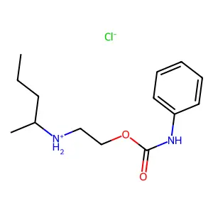 pentan-2-yl-[2-(phenylcarbamoyloxy)ethyl]azanium chloride structure