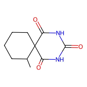 11-methyl-2,4-diazaspiro[5.5]undecane-1,3,5-trione structure