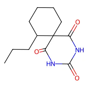 11-propyl-2,4-diazaspiro[5.5]undecane-1,3,5-trione structure