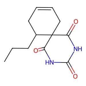 11-propyl-2,4-diazaspiro[5.5]undec-8-ene-1,3,5-trione structure