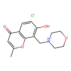 7-Hydroxy-2-methyl-8-morpholinomethylchromone hydrochloride structure