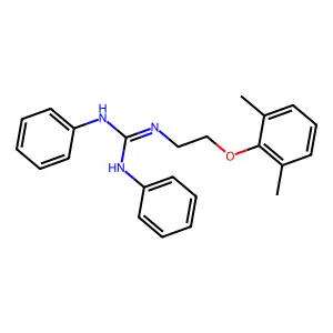 1,2-Diphenyl-3-(2-(2,6-xylyloxy)ethyl)guanidine structure