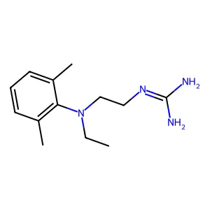 (2-(N-Ethyl-2,6-xylidino)ethyl)guanidine structure