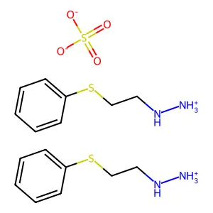 (2-Phenylthioethyl)hydrazine hydrogen sulfate (2:1) structure