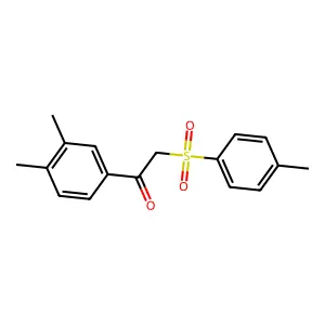 1-(3,4-dimethylphenyl)-2-(4-methylphenyl)sulfonylethanone structure