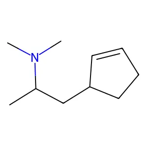 1-cyclopent-2-en-1-yl-N,N-dimethylpropan-2-amine structure