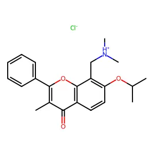 8-(Dimethylaminomethyl)-7-isopropoxy-3-methylflavone hydrochloride structure