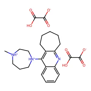 bis(2-hydroxy-2-oxoacetate)11-(4-methyl-1,4-diazepane-1,4-diium-1-yl)-7,8,9,10-tetrahydro-6H-cyclohepta[b]quinoline structure