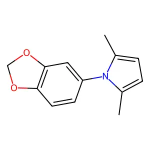 1-(1,3-benzodioxol-5-yl)-2,5-dimethyl-1H-pyrrole structure