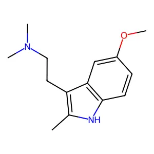 2-(5-methoxy-2-methyl-1H-indol-3-yl)-N,N-dimethylethanamine structure